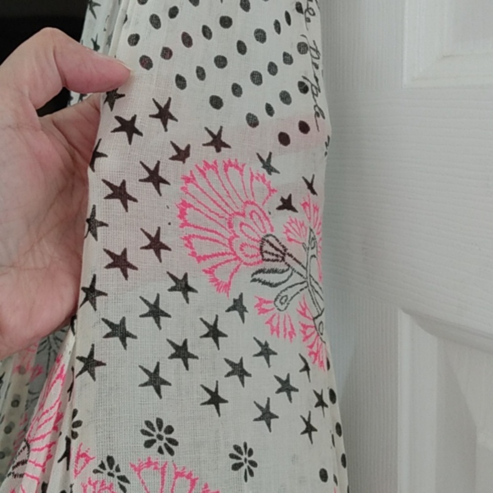 Huge Free People Cloth Linen Purse Tote Shoulder Bag Wide Strap - Picture 6 of 6